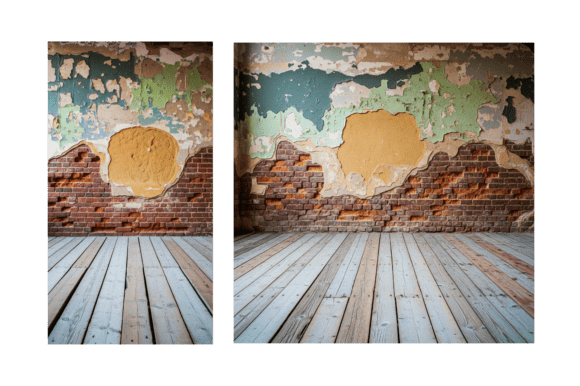 Download Vintage Grunge Brick Wall Wood Floor - Premium Resources