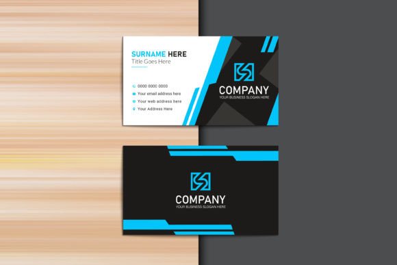 Download Blue Geometric Graphic Business Card - Graphic Collection