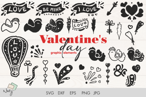 Download Valentine's Day Graphic Element SVG Pack - Graphic Collection