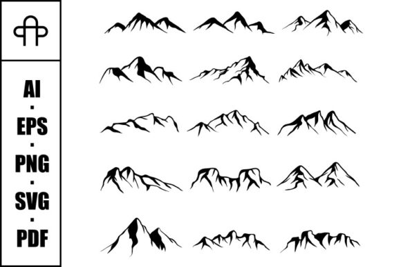 Download Mountain Silhouette Set Collection - Mountain Collection